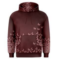 Red Gradient Butterflies Pattern, Nature Theme Men s Core Hoodie by Casemiro