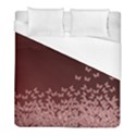 Red Gradient Butterflies pattern, nature theme Duvet Cover (Full/ Double Size) View1