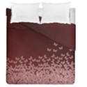 Red Gradient Butterflies pattern, nature theme Duvet Cover Double Side (Queen Size) View1