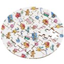 New Year Elements Wooden Puzzle Round View2