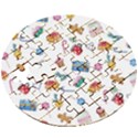 New Year Elements Wooden Puzzle Round View3