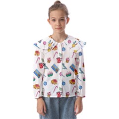 New Year Elements Kids  Peter Pan Collar Blouse by SychEva