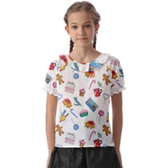 New Year Elements Kids  Frill Chiffon Blouse by SychEva