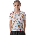 New Year Elements Kids  Frill Chiffon Blouse View1