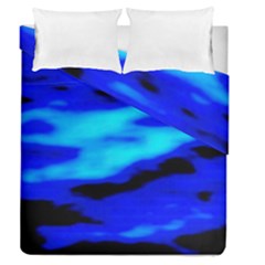 Blue Waves Abstract Series No13 Duvet Cover Double Side (queen Size) by DimitriosArt