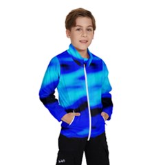 Blue Waves Abstract Series No13 Kids  Windbreaker by DimitriosArt