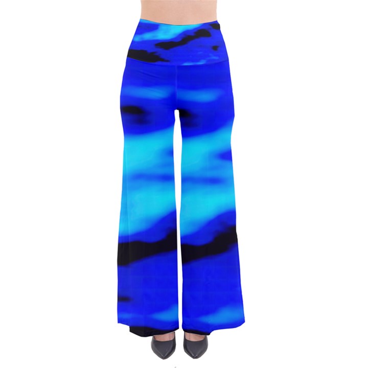 Blue Waves Abstract Series No13 So Vintage Palazzo Pants