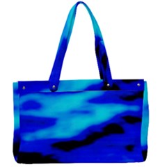 Blue Waves Abstract Series No13 Canvas Work Bag by DimitriosArt