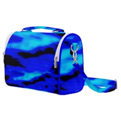 Blue Waves Abstract Series No13 Satchel Shoulder Bag by DimitriosArt