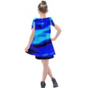 Blue Waves Abstract Series No13 Kids  Tie Up Tunic Dress View2