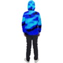 Blue Waves Abstract Series No13 Men s Front Pocket Pullover Windbreaker View2