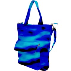 Blue Waves Abstract Series No13 Shoulder Tote Bag by DimitriosArt