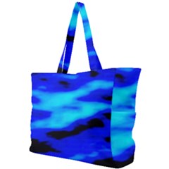 Blue Waves Abstract Series No13 Simple Shoulder Bag by DimitriosArt