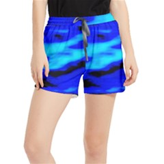 Blue Waves Abstract Series No13 Women s Runner Shorts