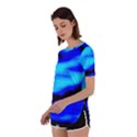 Blue Waves Abstract Series No13 Perpetual Short Sleeve T-Shirt View2