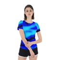 Blue Waves Abstract Series No13 Back Cut Out Sport Tee View2