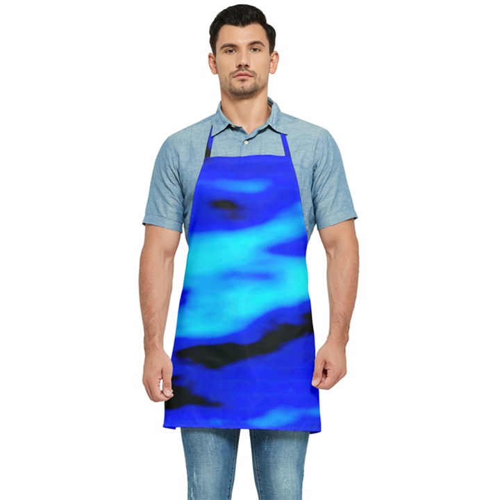 Blue Waves Abstract Series No13 Kitchen Apron