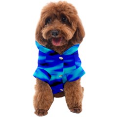 Blue Waves Abstract Series No13 Dog Coat by DimitriosArt