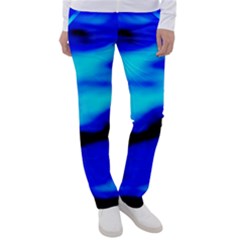 Blue Waves Abstract Series No13 Women s Casual Pants by DimitriosArt