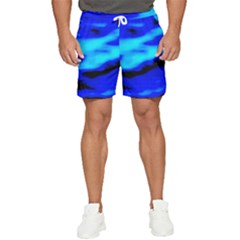 Blue Waves Abstract Series No13 Men s Runner Shorts