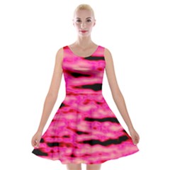 Rose  Waves Abstract Series No1 Velvet Skater Dress by DimitriosArt