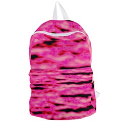 Rose  Waves Abstract Series No1 Foldable Lightweight Backpack by DimitriosArt