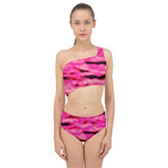 Rose  Waves Abstract Series No1 Spliced Up Two Piece Swimsuit by DimitriosArt