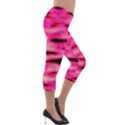 Rose  Waves Abstract Series No1 Lightweight Velour Capri Leggings  View4