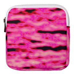 Rose  Waves Abstract Series No1 Mini Square Pouch by DimitriosArt