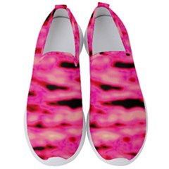 Rose  Waves Abstract Series No1 Men s Slip On Sneakers by DimitriosArt