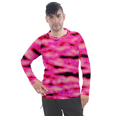 Rose  Waves Abstract Series No1 Men s Pique Long Sleeve Tee by DimitriosArt