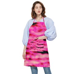 Rose  Waves Abstract Series No1 Pocket Apron by DimitriosArt