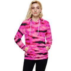 Rose  Waves Abstract Series No1 Women s Lightweight Drawstring Hoodie by DimitriosArt