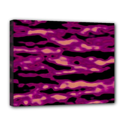 Velvet  Waves Abstract Series No1 Canvas 14  X 11  (stretched) by DimitriosArt