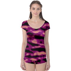 Velvet  Waves Abstract Series No1 Boyleg Leotard  by DimitriosArt