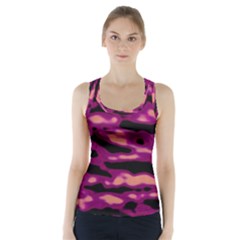 Velvet  Waves Abstract Series No1 Racer Back Sports Top by DimitriosArt