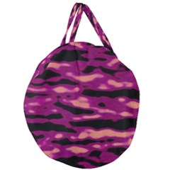 Velvet  Waves Abstract Series No1 Giant Round Zipper Tote by DimitriosArt