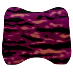 Velvet  Waves Abstract Series No1 Velour Head Support Cushion by DimitriosArt