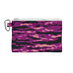 Velvet  Waves Abstract Series No1 Canvas Cosmetic Bag (medium) by DimitriosArt