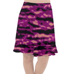 Velvet  Waves Abstract Series No1 Fishtail Chiffon Skirt by DimitriosArt