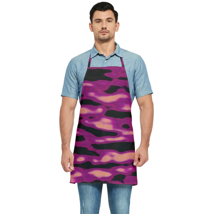 Velvet  Waves Abstract Series No1 Kitchen Apron