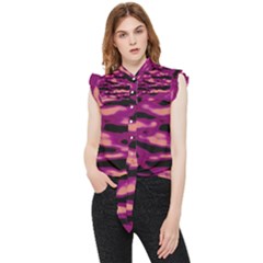 Velvet  Waves Abstract Series No1 Frill Detail Shirt