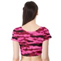 Rose  Waves Abstract Series No2 Short Sleeve Crop Top View2