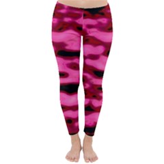 Rose  Waves Abstract Series No2 Classic Winter Leggings by DimitriosArt