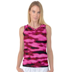 Rose  Waves Abstract Series No2 Women s Basketball Tank Top by DimitriosArt