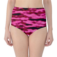 Rose  Waves Abstract Series No2 Classic High-waist Bikini Bottoms by DimitriosArt