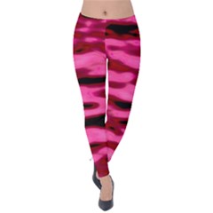 Rose  Waves Abstract Series No2 Velvet Leggings by DimitriosArt