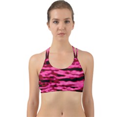 Rose  Waves Abstract Series No2 Back Web Sports Bra by DimitriosArt