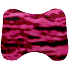 Rose  Waves Abstract Series No2 Head Support Cushion by DimitriosArt