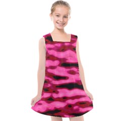 Rose  Waves Abstract Series No2 Kids  Cross Back Dress by DimitriosArt